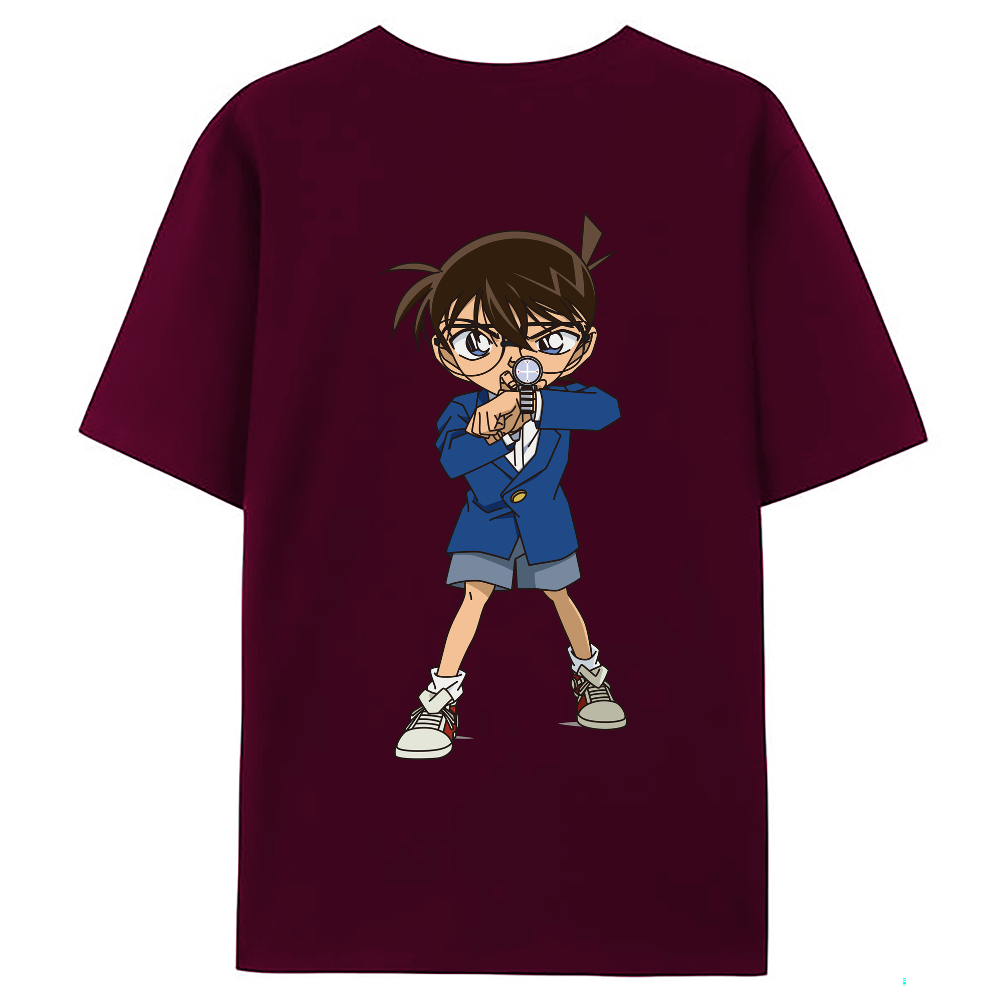 （画像用） 名探偵コナン 江戸川 コナン Detective Conan Conan Edogawa レディース半袖Tシャツ(バックプリント)